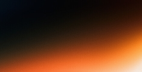 orange glowing color gradient on black grainy background, noise texture effect, large banner copy sp