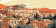Ancient Athens with Parthenon & Acropolis