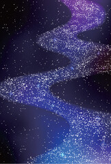Wall Mural - 七夕　天の川　夜空　背景