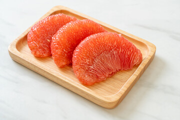 Wall Mural - fresh red pomelo fruit or grapefruit