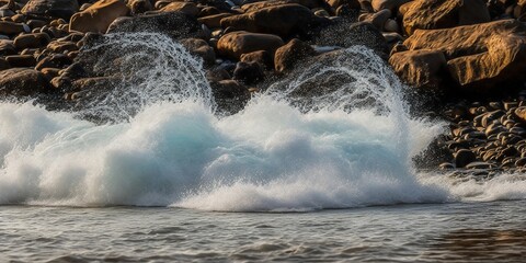 Sticker - water and rocks