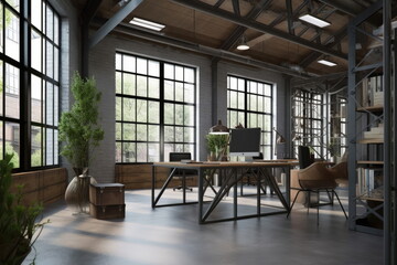 Wall Mural - Modern office interior in loft style