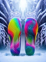  Fantasy Land: A Colorful Journey Through the Snow footwear