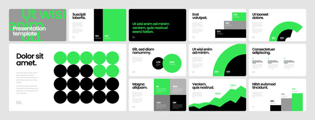 Wall Mural - corporate business presentation template. elements of infographics use in presentation, flyer and co