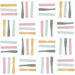 Poster - Abstract pattern with color hand drawn strokes