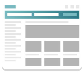 Wall Mural - flat website icon