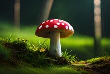 Cute Little Tiny Mushroom Generative Ai Technology