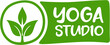 © muh - Yoga studio label, Vector fitness club logo, Hand drawn tags and elements for natural fitness club, natural yoga products