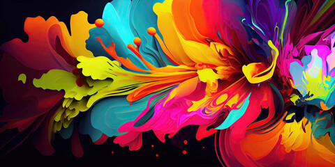 Wall Mural - Colorful abstract organic background wallpaper design (Generative AI)