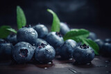Fototapeta Storczyk - Blueberry antioxidant organic superfood in a bowl concept for healthy eating and nutrition. Generative AI