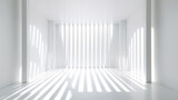Fototapeta Do przedpokoju - Empty white room with walls. Minimalist mock-up