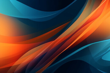 Blue and orange abstract background generative AI