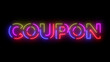 © Myvector - Coupon colored text. Laser vintage effect.