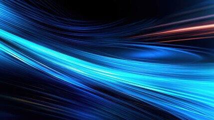blue abstract background with lines and lights