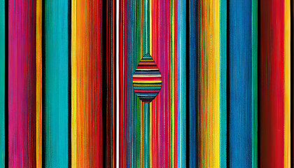 ethnic mexican fabric pattern with colorful stripes. Serape desig. Generative AI