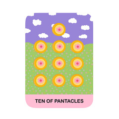 Ten of Pantacles , Tarot cards Pantacles Collection