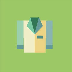 Wall Mural - Button-down shirt icon. Vector illustration. Flat