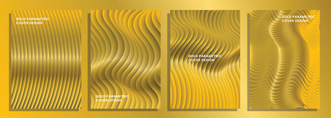 gold parametric cover background set