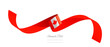 © simbos - Canadian flag ribbon vector illustration. Canada flag ribbon on abstract isolated on white color background