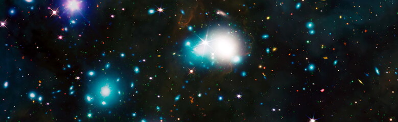Wall Mural - beautiful galaxy in outer space. billions of galaxies in the universe. abstract space background. el