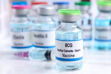 Sticker - Bacillus Calmette Guerin vaccine in a vial, immunization and treatment of infection