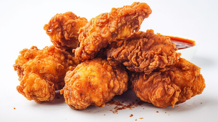 Wall Mural - fried chicken pieces piled on top of each other