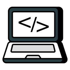 Unique design icon of system coding