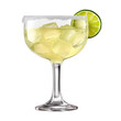 margarita  cocktail on transparent background, Generative ai