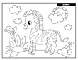 Zebra coloring pages for kids
