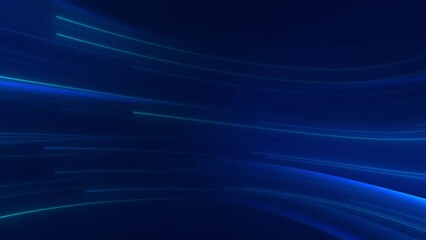 Motion graphic 4K seamless loop of flying into digital technologic tunnel.abstract background .Networking and Fiber Optics Light on dark blue Background