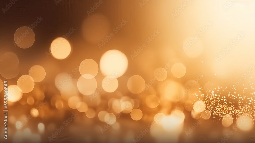 Soft bokeh light on gold gradient background with generative ai Stock ...