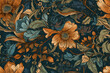 Flowers illustration wallpaper. Seamless background.