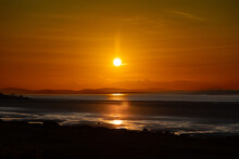 Sunset On The Sea In England Solway Coast