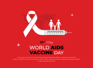 World AIDS Vaccine Day may 18, Creative Vector Design