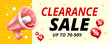 clearance sale banner template design.