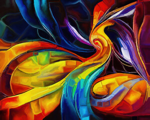 Wall Mural - Colorful Organic Forms