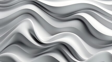 Aufkleber - A wavy white background with wavy lines. Generative ai
