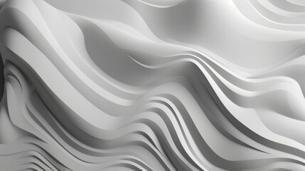 Aufkleber - A white wall with wavy lines on it. Generative ai