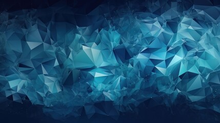 Wall Mural - a geometric abstract background with blue triangles. generative ai