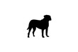 black silhouette of a dog vector