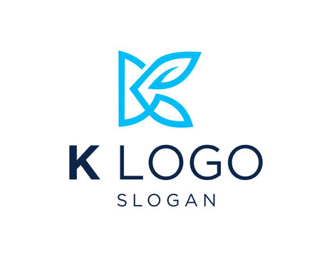 Logo design about K Letter on white background. created using the CorelDraw application.