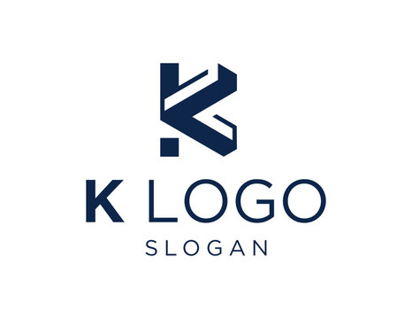 Logo design about K Letter on white background. created using the CorelDraw application.
