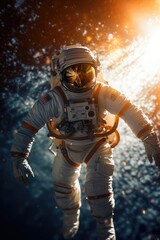 Canvas Print - astroniy exploring in deep space made with generative ai
