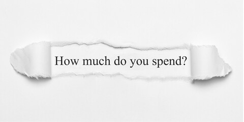 Wall Mural - How much do you spend?	