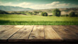 Leinwanddruck Bild - Empty old wooden table background