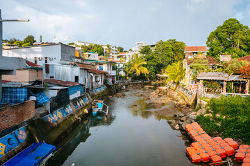 Wall Mural - panoramic view of labuan bajo port, indonesia