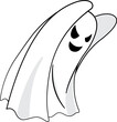 ghost cartoon, costume halloween character, transparent png