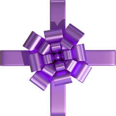 3D Render Purple Ribbon