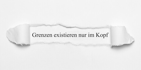 Canvas Print - Grenzen existieren nur im Kopf	