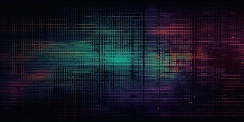 Wall Mural - Abstract technological and cybersecurity wallpaper background. Generative AI